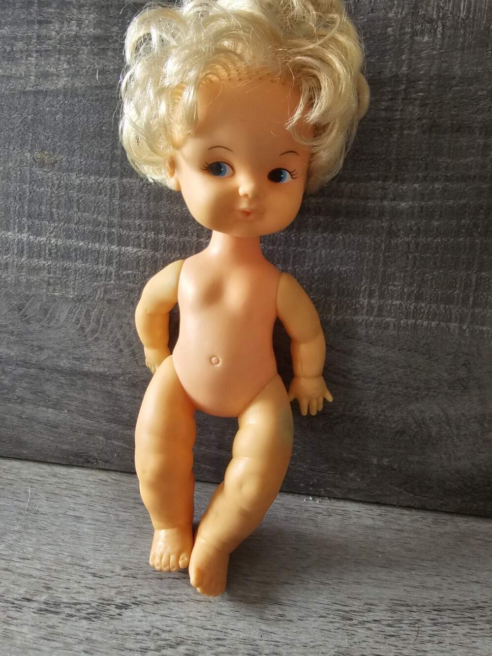 Playmates 9" Vinyl Doll Vintage Made in Hong Kong 4091 Rooted Blonde Hair